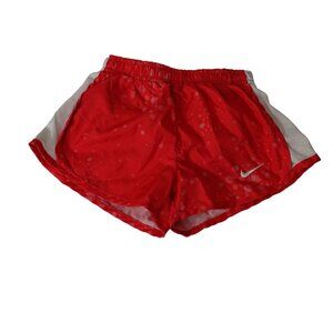 Nike Dri-Fit Girls Athletic Running Shorts Red Size 4T with Mesh Sides Liner
